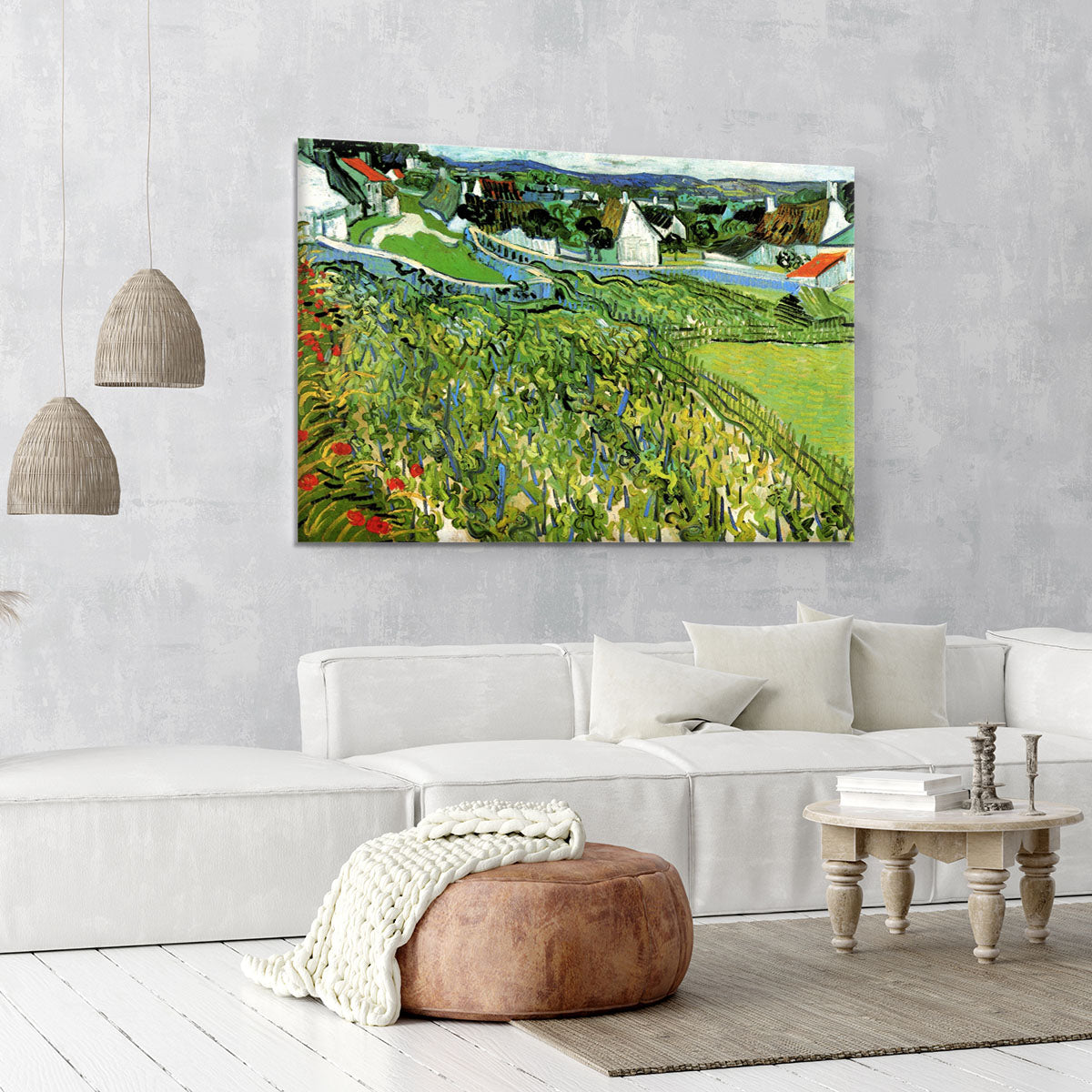 Vineyards with a View of Auvers by Van Gogh Canvas Print or Poster - Canvas Art Rocks - 6