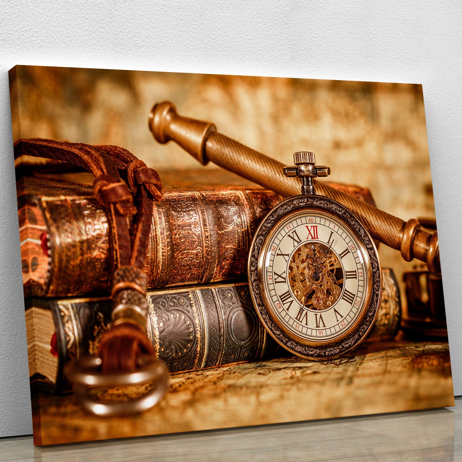 Vintage Antique pocket watch Canvas Print or Poster - Canvas Art Rocks - 1