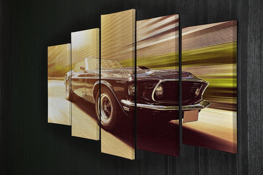Vintage Car 5 Split Panel Canvas  - Canvas Art Rocks - 2