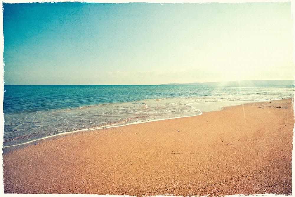Vintage beach background Wall Mural Wallpaper - Canvas Art Rocks - 1