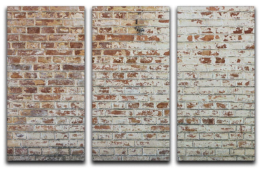 Vintage dirty brick wall 3 Split Panel Canvas Print - Canvas Art Rocks - 1