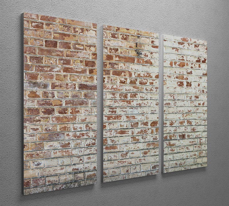 Vintage dirty brick wall 3 Split Panel Canvas Print - Canvas Art Rocks - 2