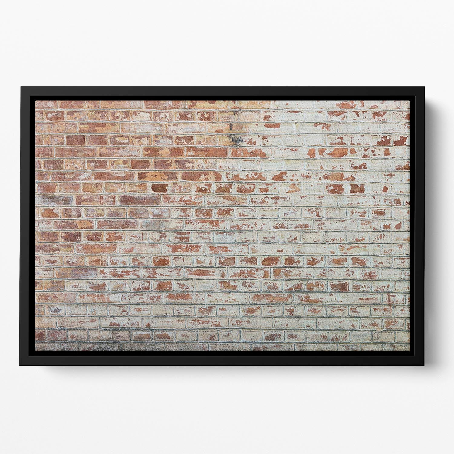 Vintage dirty brick wall Floating Framed Canvas - Canvas Art Rocks - 2