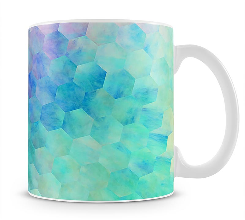 Violet and Blue Hexagons Mug - Canvas Art Rocks - 1