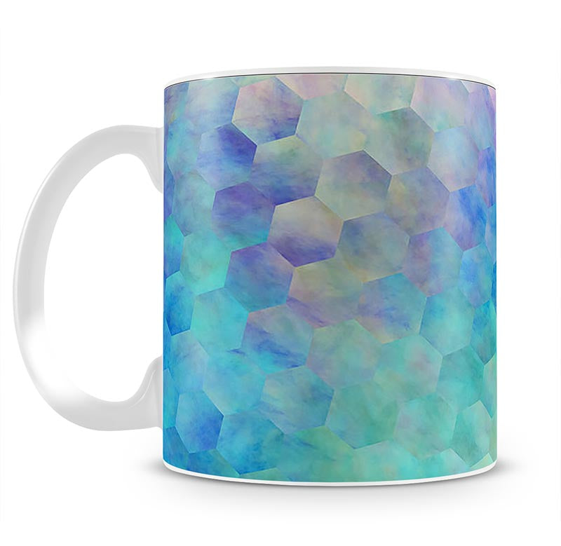 Violet and Blue Hexagons Mug - Canvas Art Rocks - 1