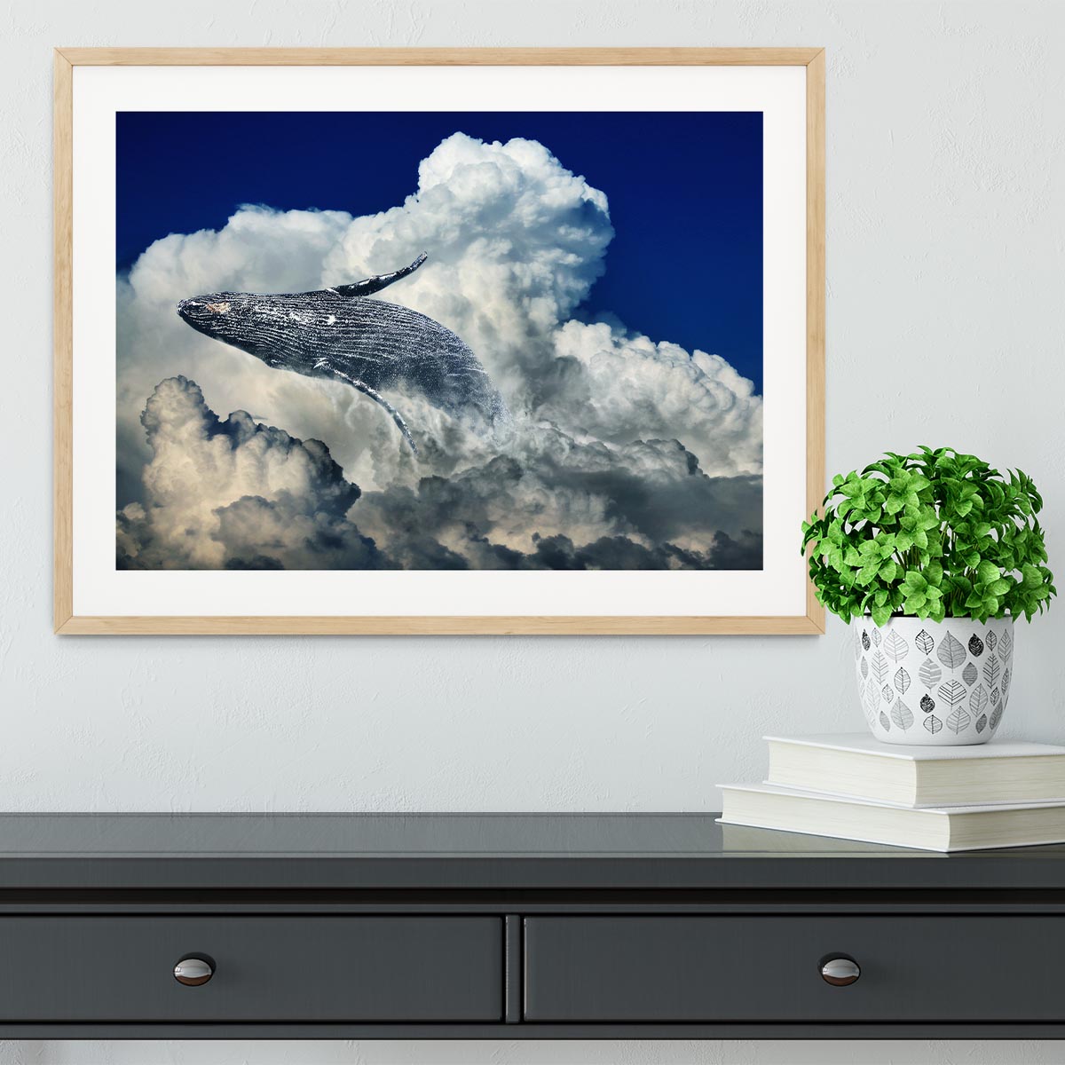 Wale Sky Framed Print - Canvas Art Rocks - 3