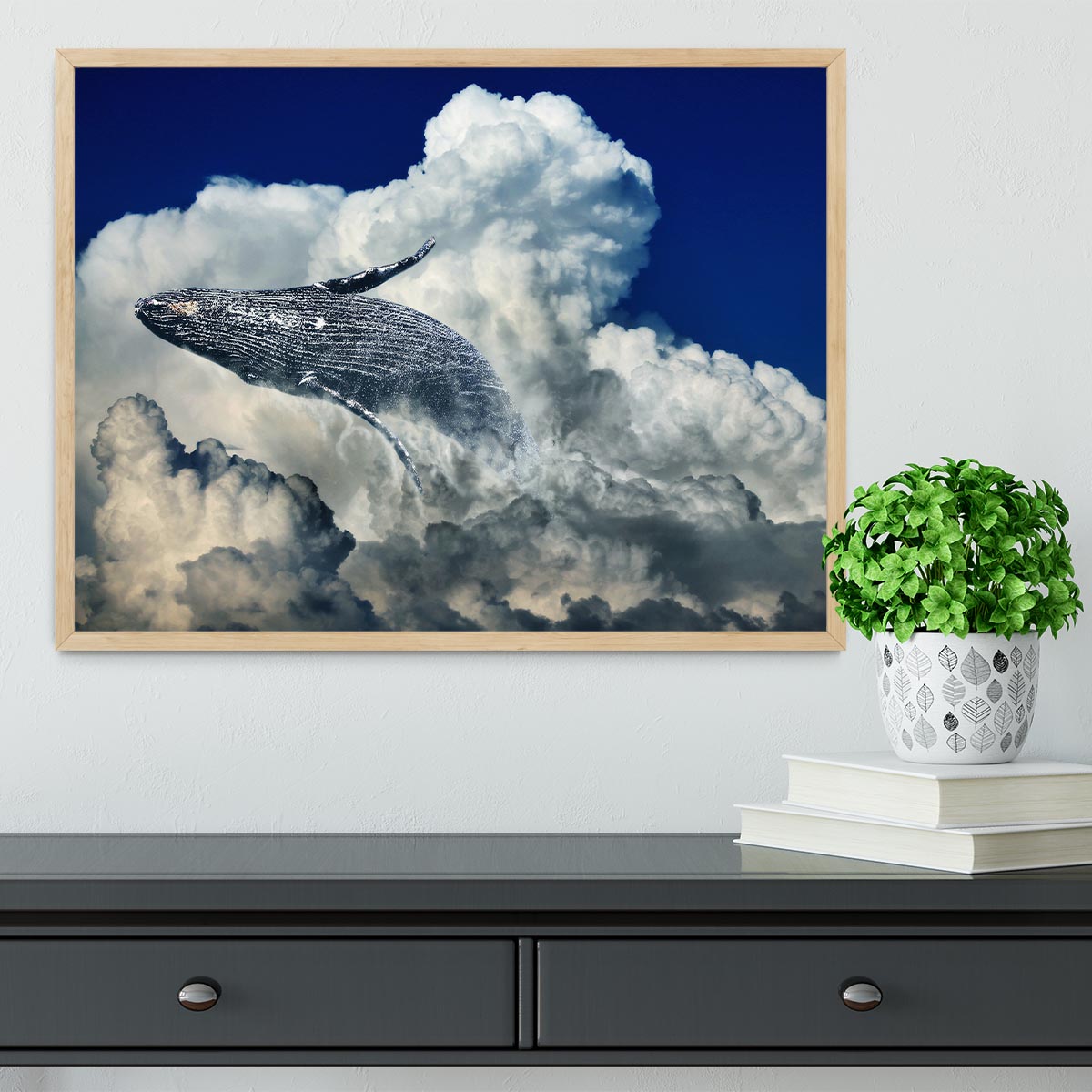 Wale Sky Framed Print - Canvas Art Rocks - 4