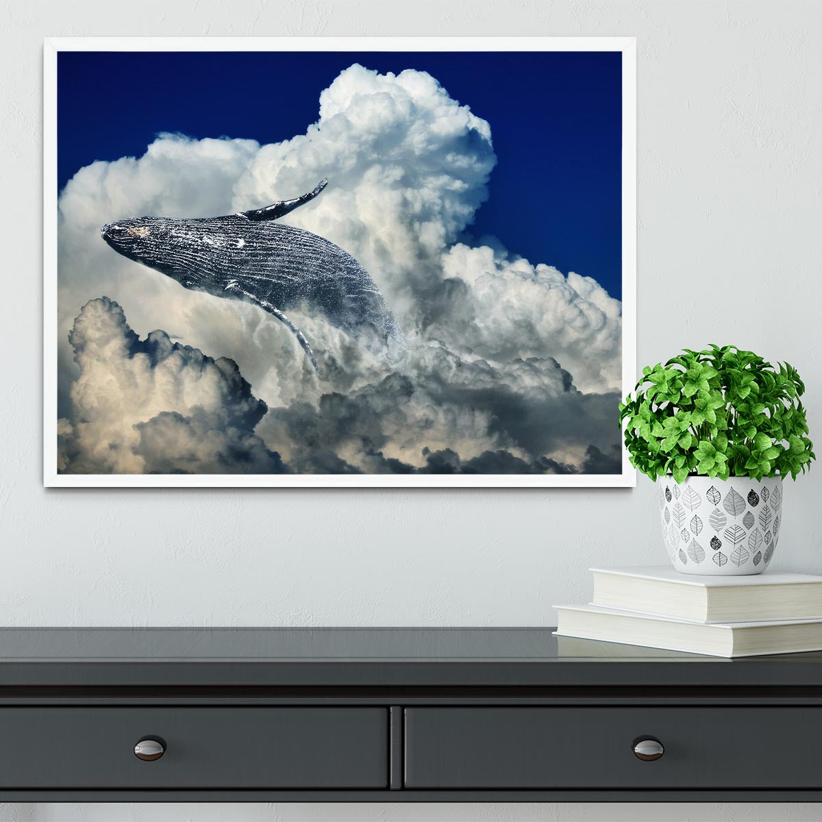Wale Sky Framed Print - Canvas Art Rocks -6