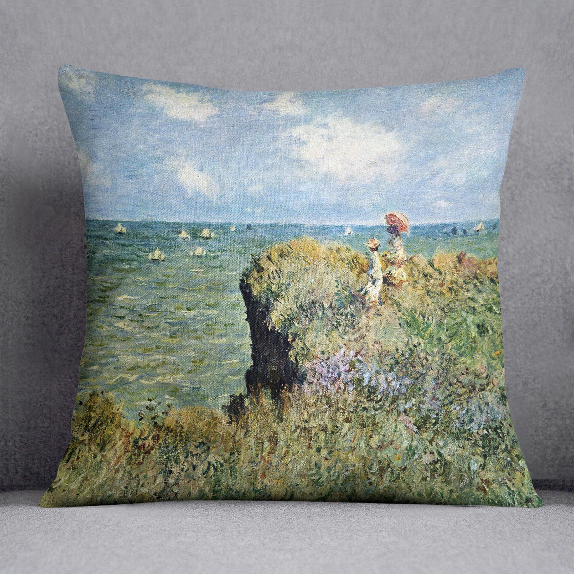Walk on the cliffs by Monet Cushion