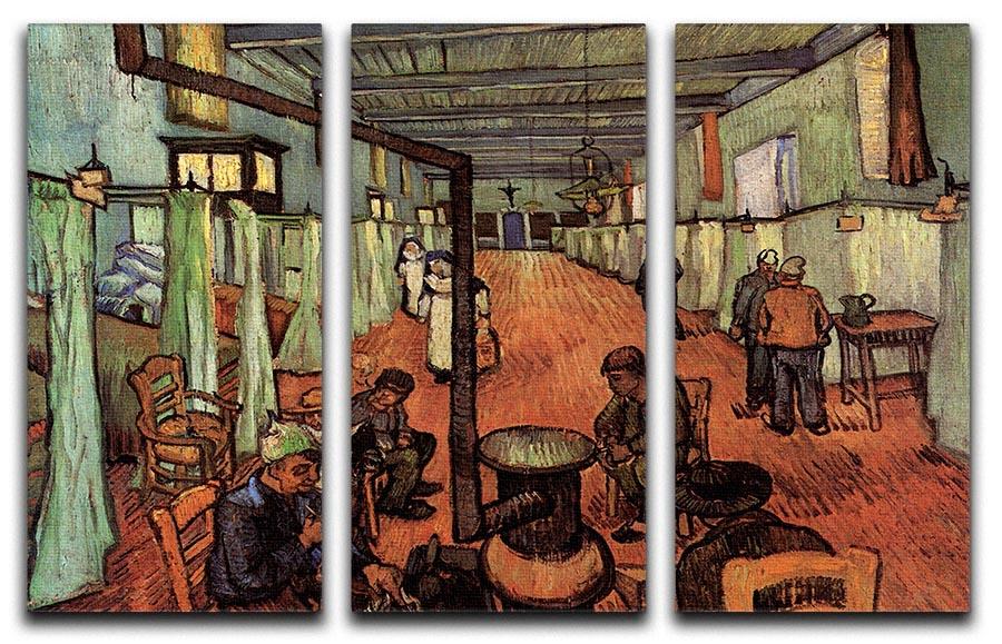 Ward in the Hospital in Arles by Van Gogh 3 Split Panel Canvas Print - Canvas Art Rocks - 4