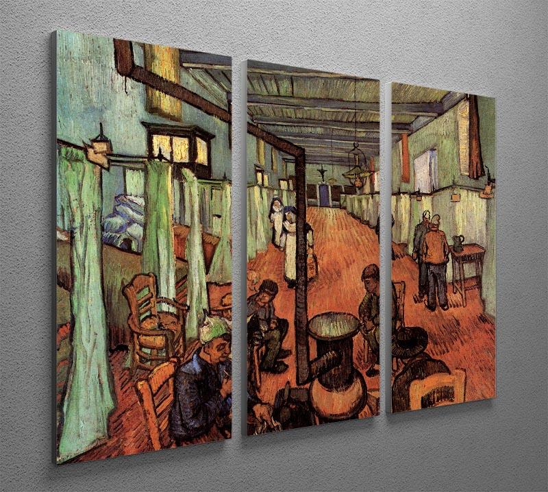 Ward in the Hospital in Arles by Van Gogh 3 Split Panel Canvas Print - Canvas Art Rocks - 4