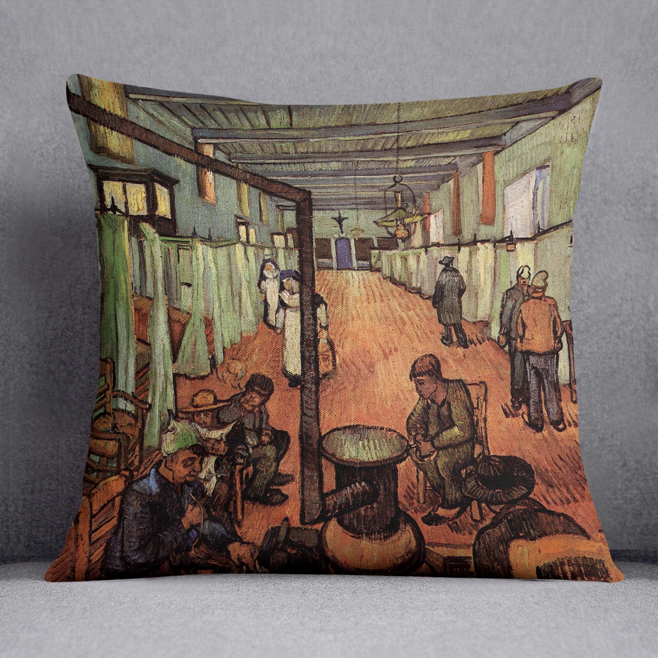 Ward in the Hospital in Arles by Van Gogh Cushion