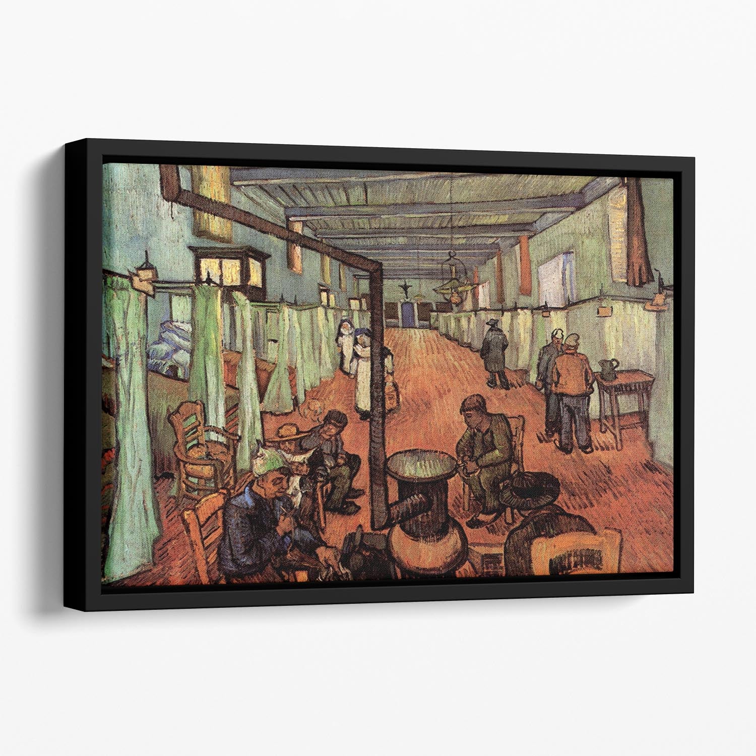 Ward in the Hospital in Arles by Van Gogh Floating Framed Canvas