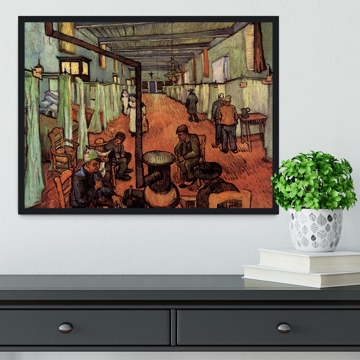 Ward in the Hospital in Arles by Van Gogh Framed Print - Canvas Art Rocks - 2