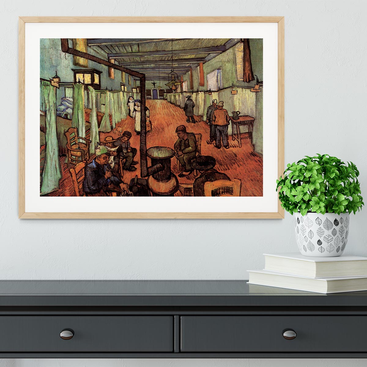 Ward in the Hospital in Arles by Van Gogh Framed Print - Canvas Art Rocks - 3
