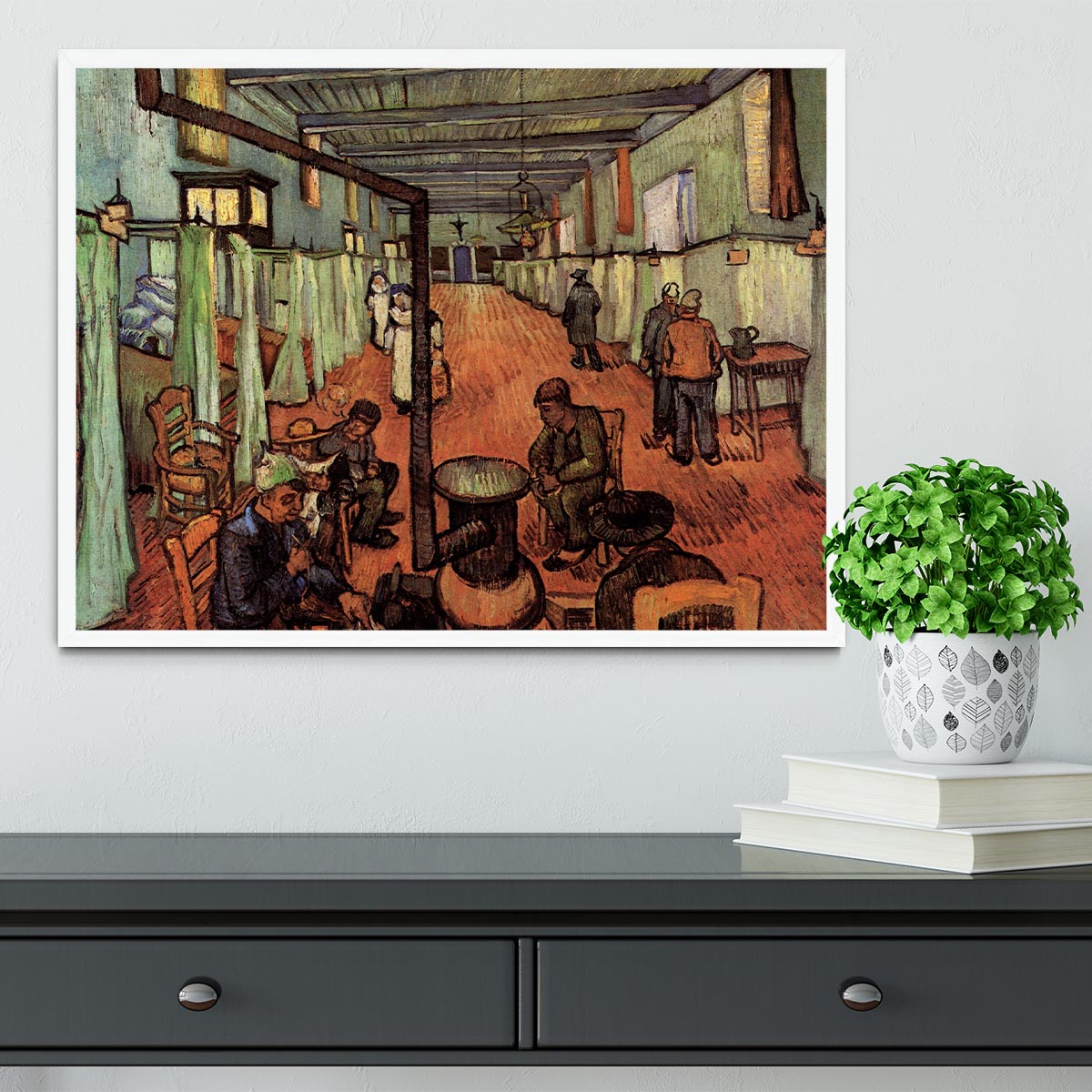 Ward in the Hospital in Arles by Van Gogh Framed Print - Canvas Art Rocks -6