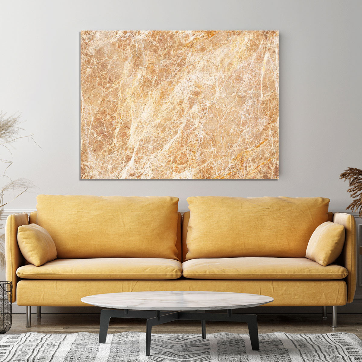 Warm colored natural marble Canvas Print or Poster - Canvas Art Rocks - 4