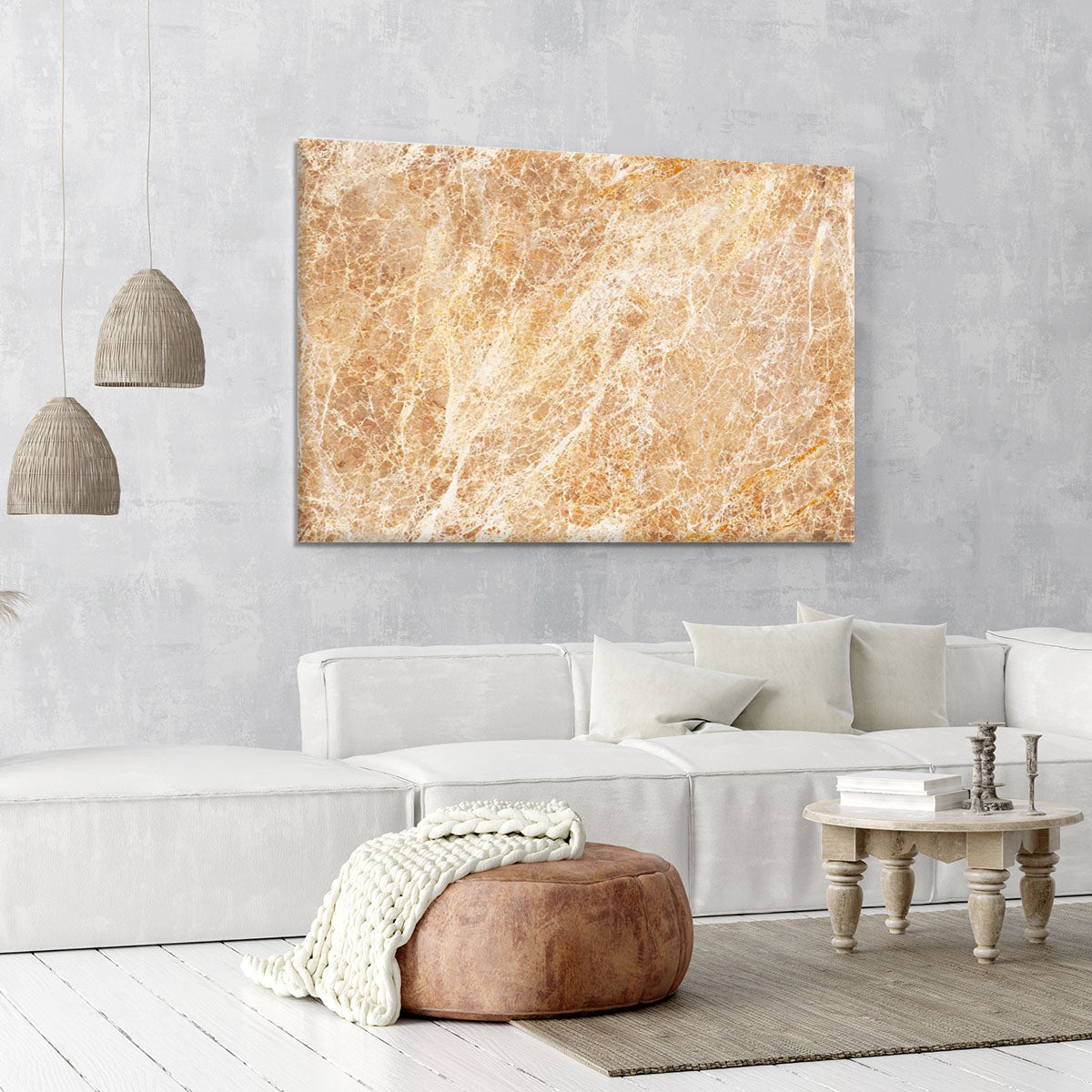 Warm colored natural marble Canvas Print or Poster - Canvas Art Rocks - 6