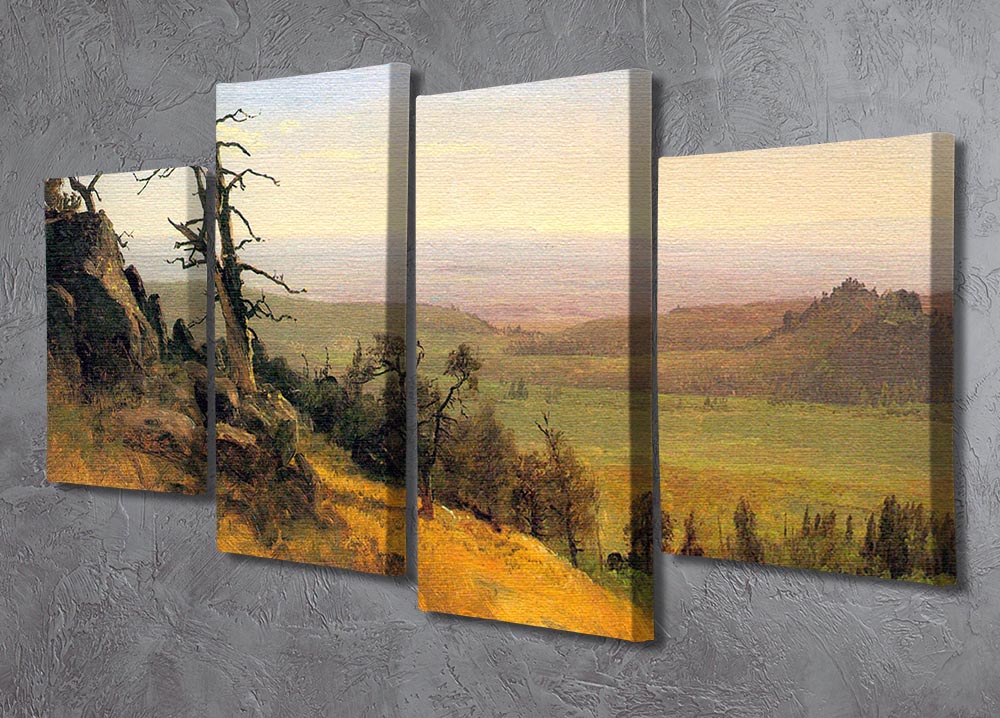 Wasatch Mountains Nebraska by Bierstadt 4 Split Panel Canvas - Canvas Art Rocks - 2