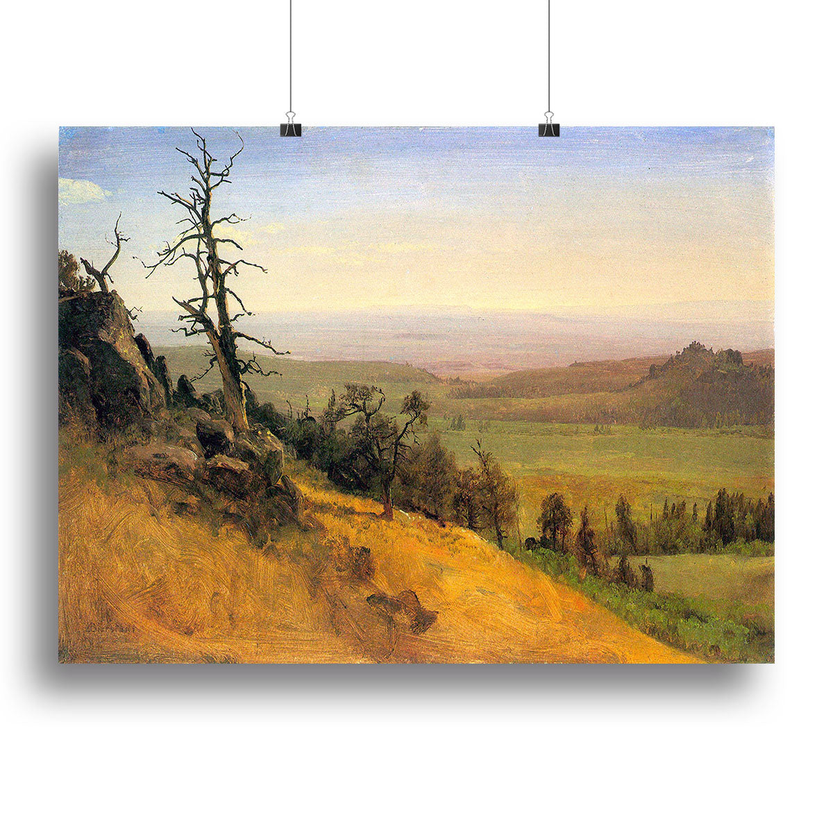 Wasatch Mountains Nebraska by Bierstadt Canvas Print or Poster - Canvas Art Rocks - 2