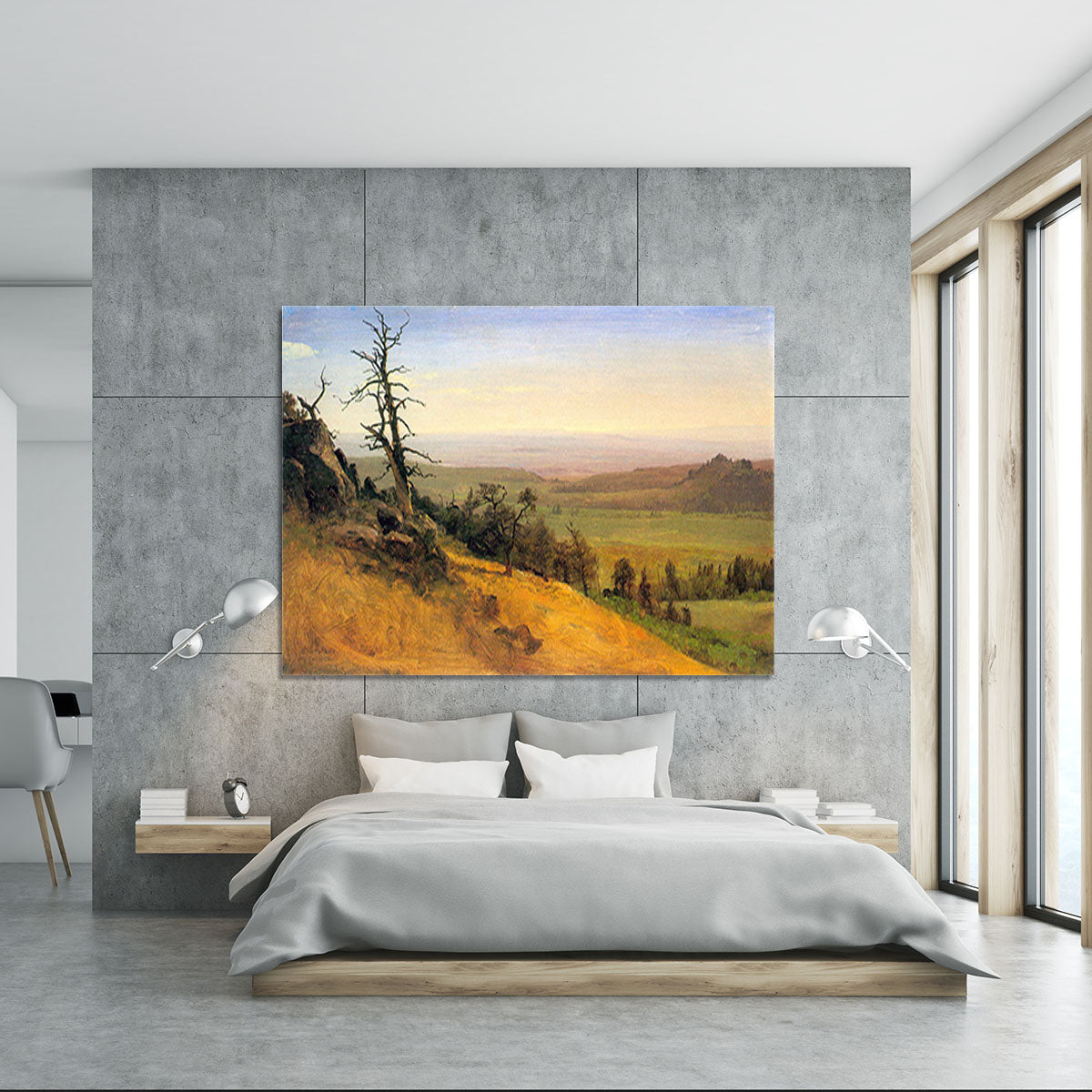Wasatch Mountains Nebraska by Bierstadt Canvas Print or Poster - Canvas Art Rocks - 5