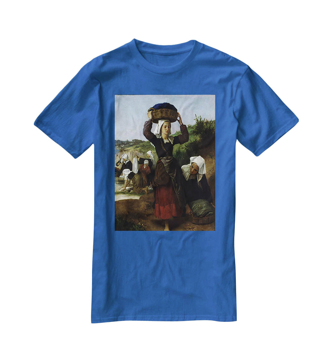 Washerwomen of Fouesnant By Bouguereau T-Shirt - Canvas Art Rocks - 2