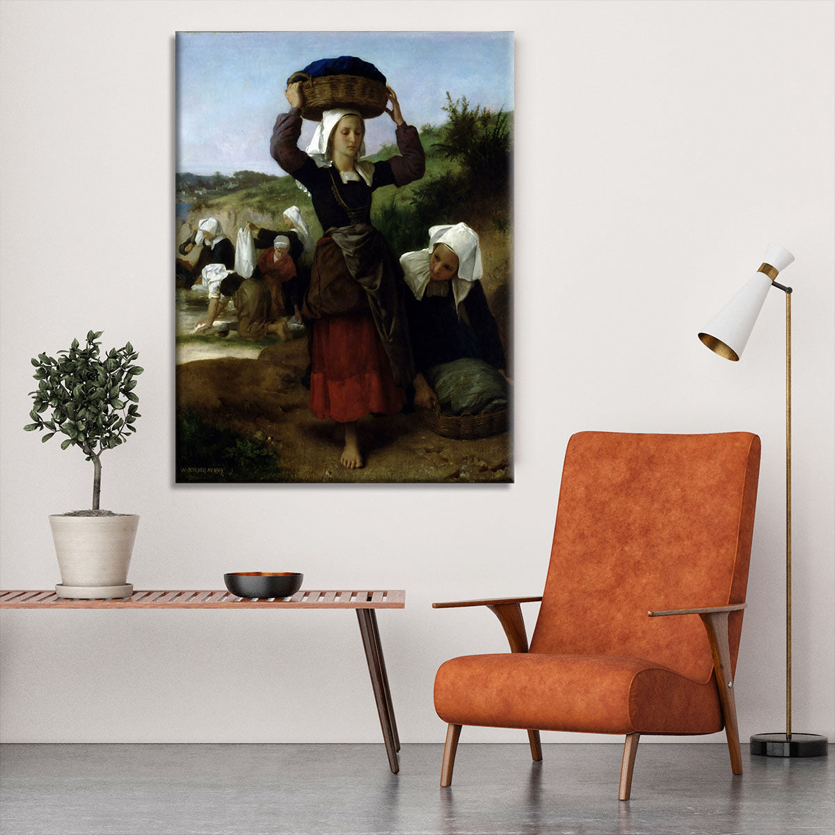 Washerwomen of Fouesnant By Bouguereau Canvas Print or Poster - Canvas Art Rocks - 6