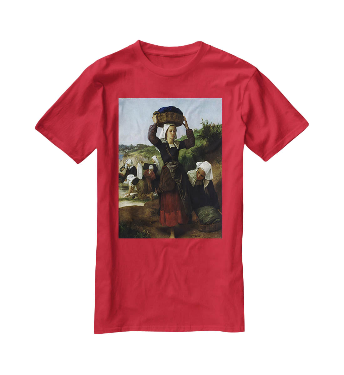 Washerwomen of Fouesnant By Bouguereau T-Shirt - Canvas Art Rocks - 4