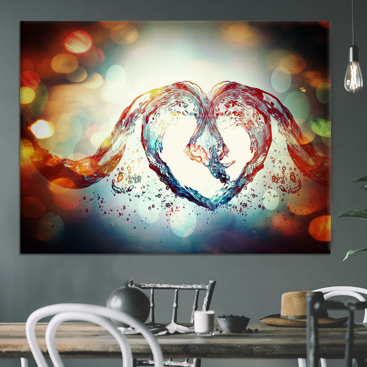Water Heart Canvas Print or Poster - Canvas Art Rocks - 3