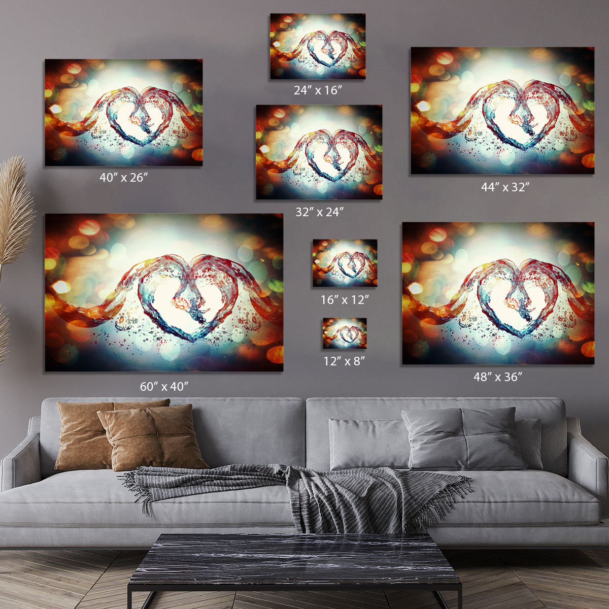 Water Heart Canvas Print or Poster - Canvas Art Rocks - 7