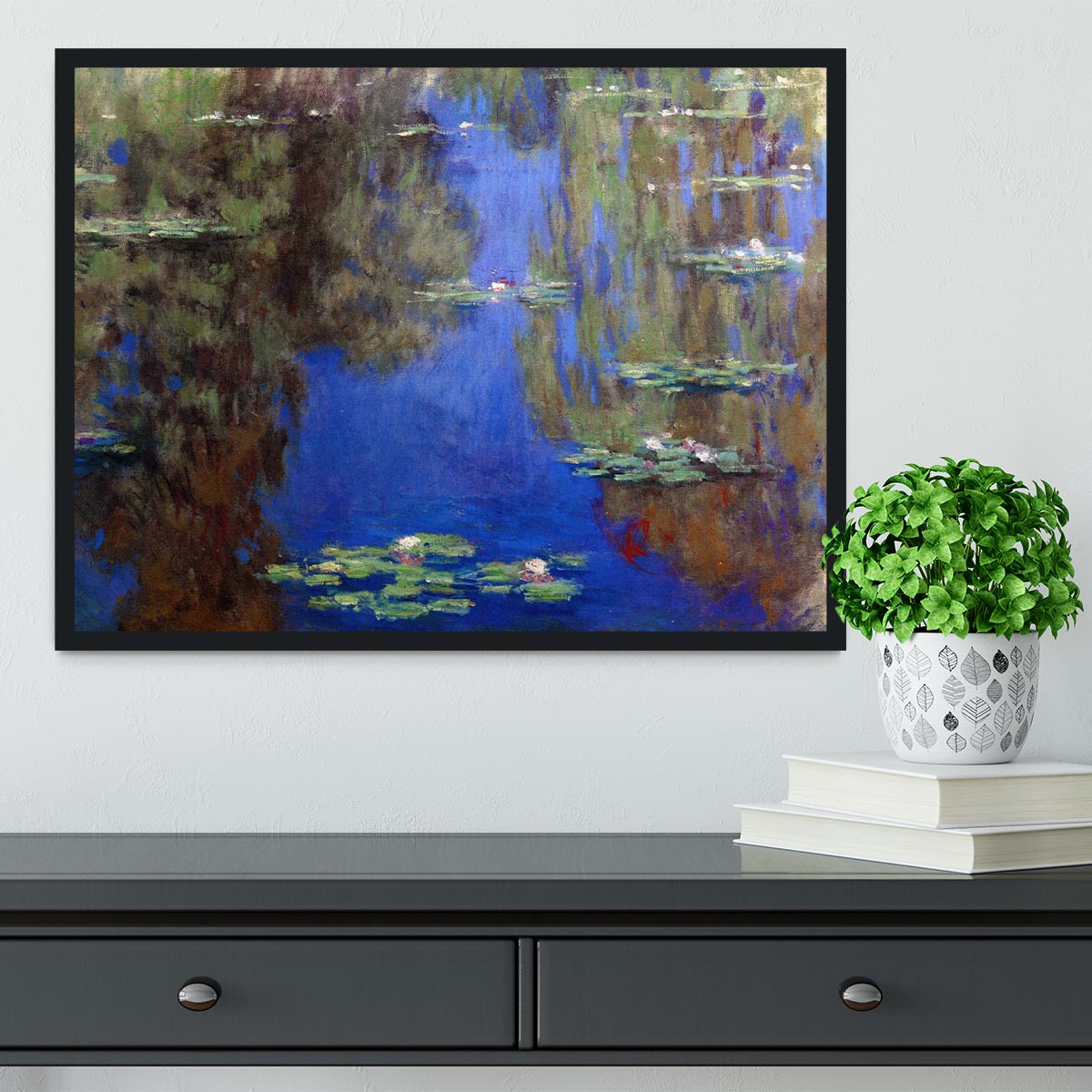 Water Lilies 6 By Manet Framed Print - Canvas Art Rocks - 2