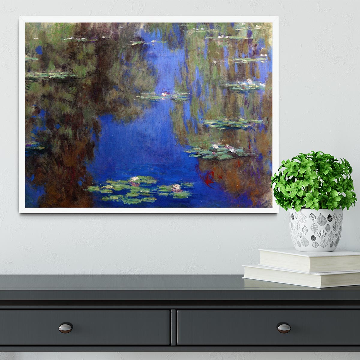 Water Lilies 6 By Manet Framed Print - Canvas Art Rocks -6