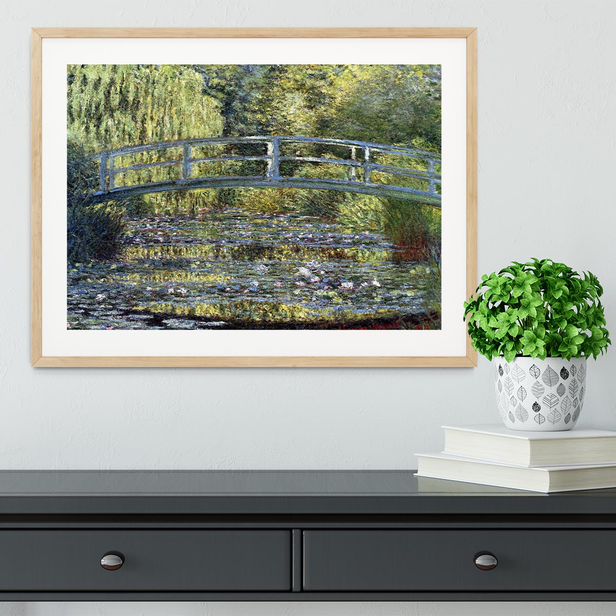 Water Lilies 9 by Monet Framed Print - Canvas Art Rocks - 3