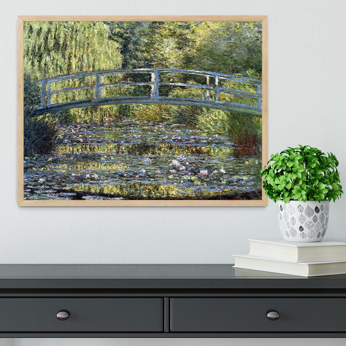 Water Lilies 9 by Monet Framed Print - Canvas Art Rocks - 4