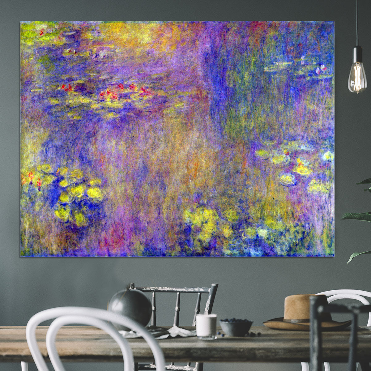 Water Lilies Yellow nirvana by Monet Canvas Print or Poster - Canvas Art Rocks - 3