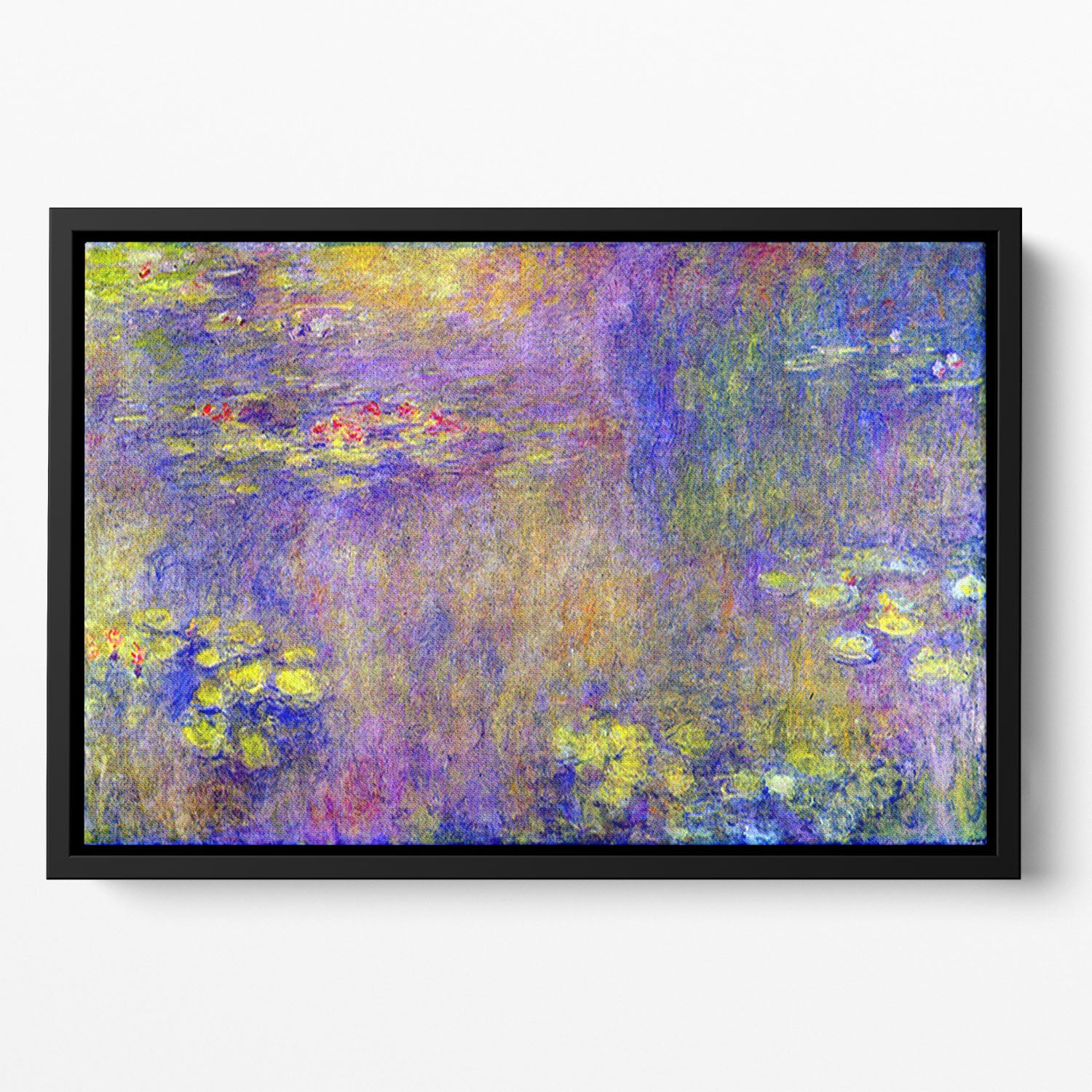 Water Lilies Yellow nirvana by Monet Floating Framed Canvas