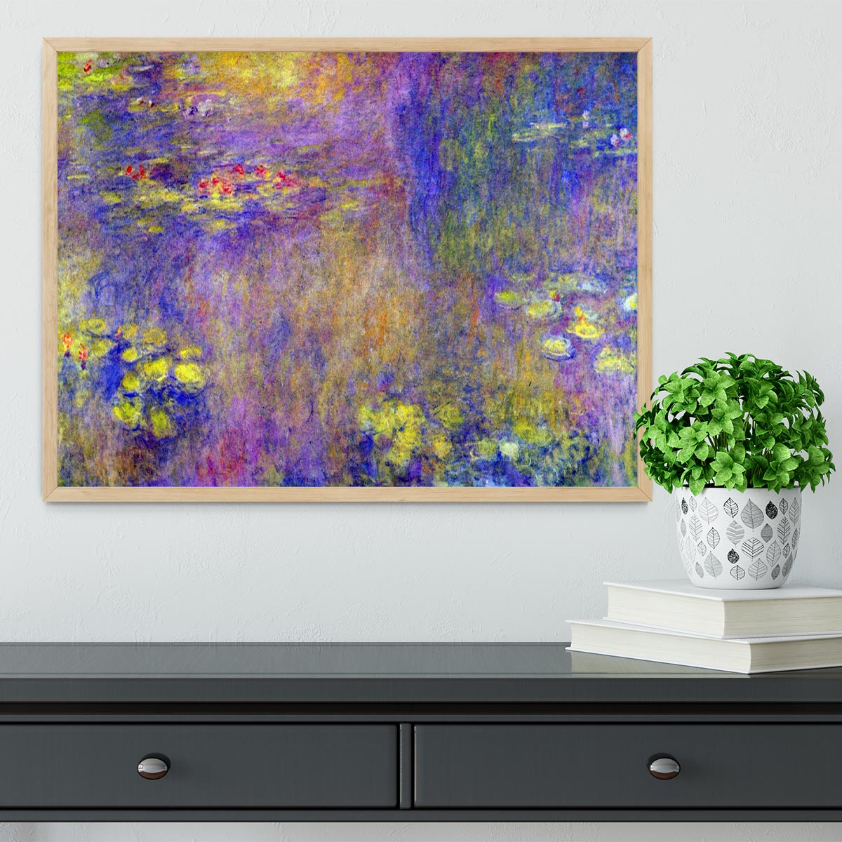 Water Lilies Yellow nirvana by Monet Framed Print - Canvas Art Rocks - 4