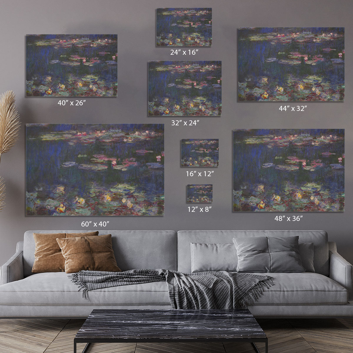 Water Lillies 11 by Monet Canvas Print or Poster - Canvas Art Rocks - 7