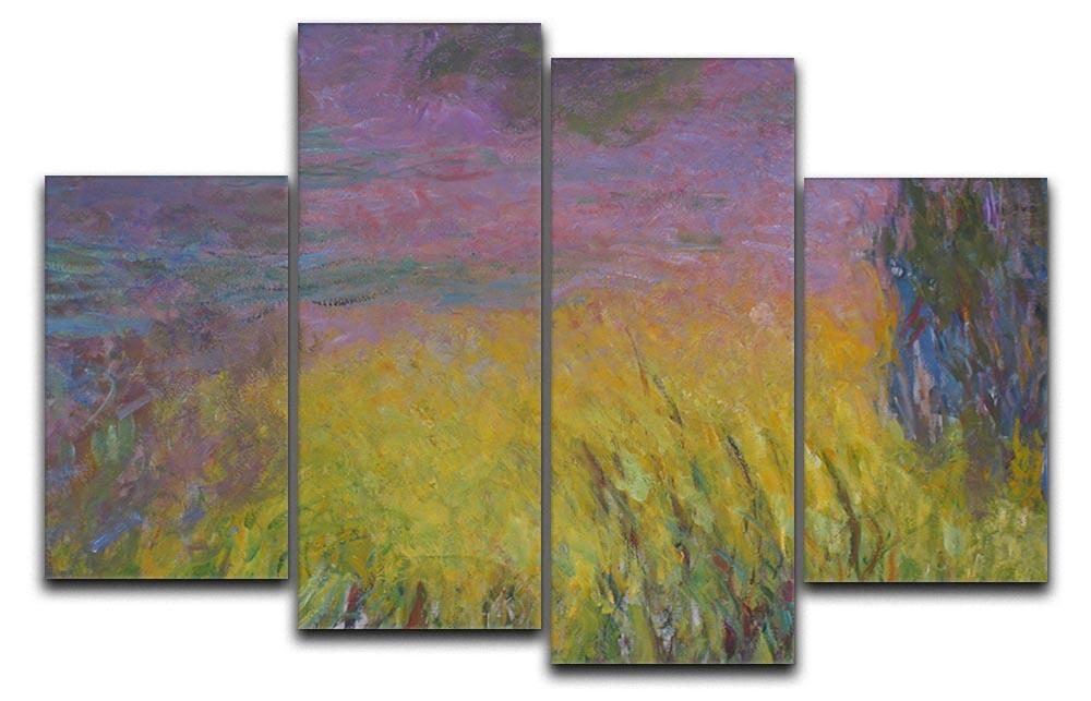Water Lillies 12 by Monet 4 Split Panel Canvas  - Canvas Art Rocks - 1
