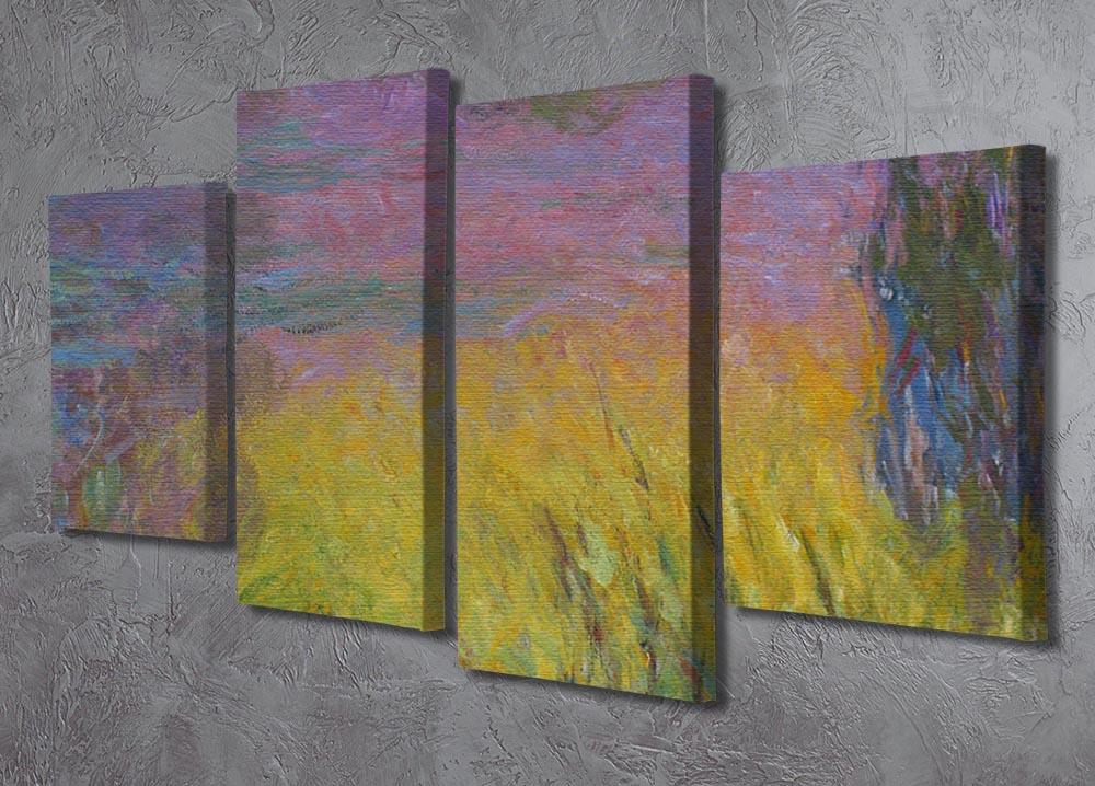 Water Lillies 12 by Monet 4 Split Panel Canvas - Canvas Art Rocks - 2
