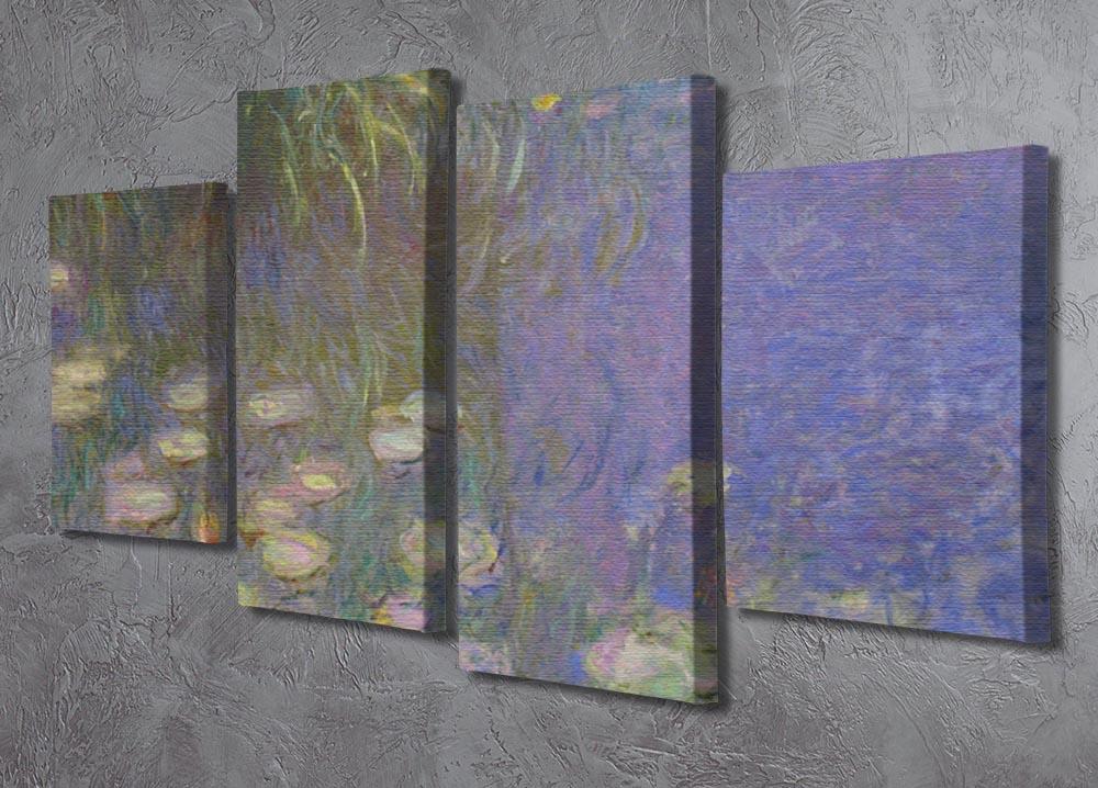Water Lillies 13 by Monet 4 Split Panel Canvas - Canvas Art Rocks - 2