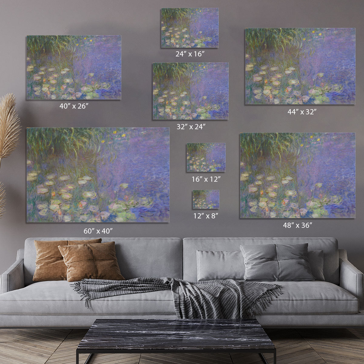 Water Lillies 13 by Monet Canvas Print or Poster - Canvas Art Rocks - 7
