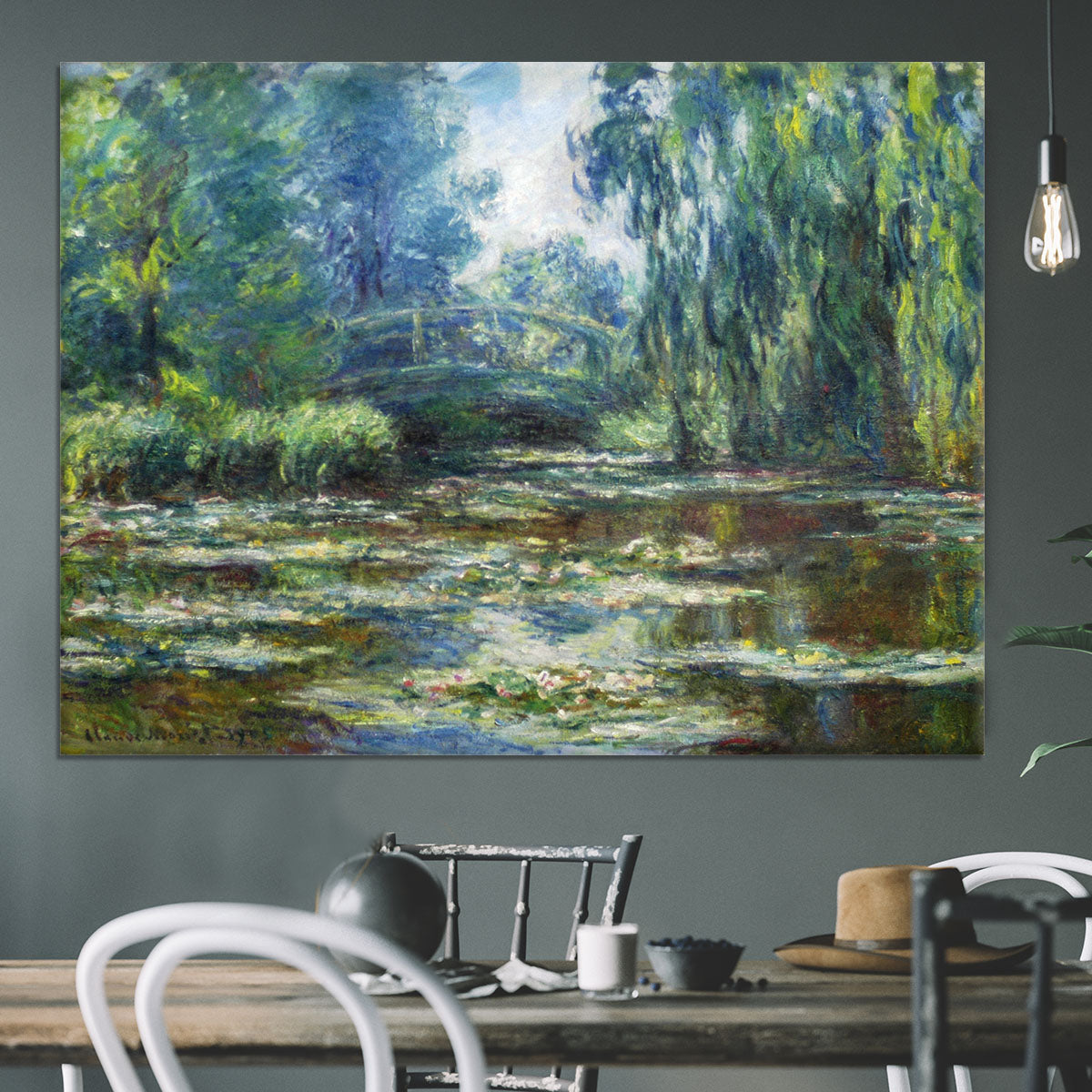Water Lillies in Monets Garden by Monet Canvas Print or Poster - Canvas Art Rocks - 3