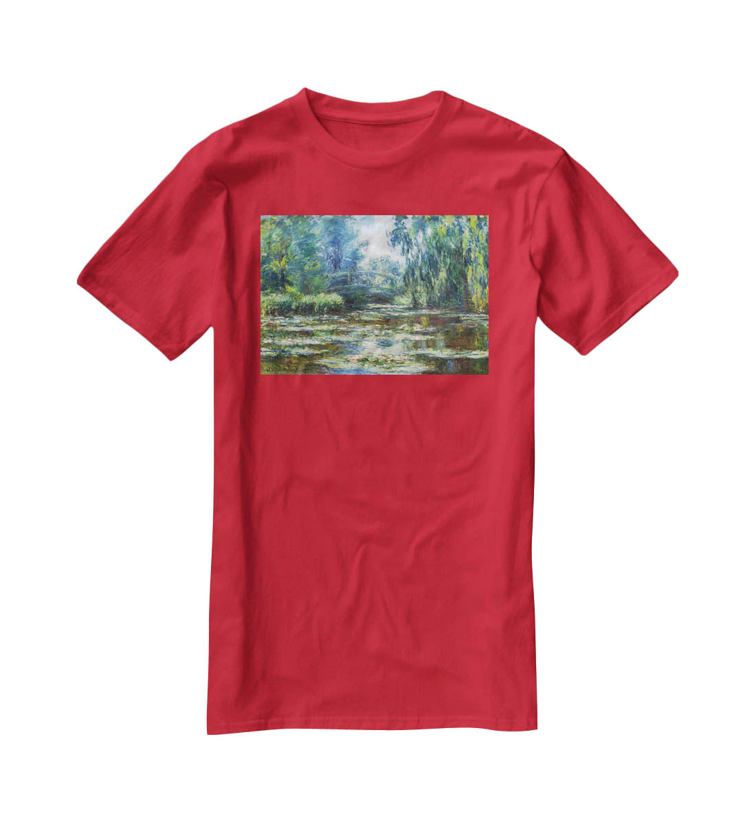 Water Lillies in Monets Garden by Monet T-Shirt - Canvas Art Rocks - 4