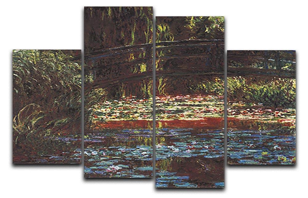 Water Lily Pond 1 by Monet 4 Split Panel Canvas  - Canvas Art Rocks - 1