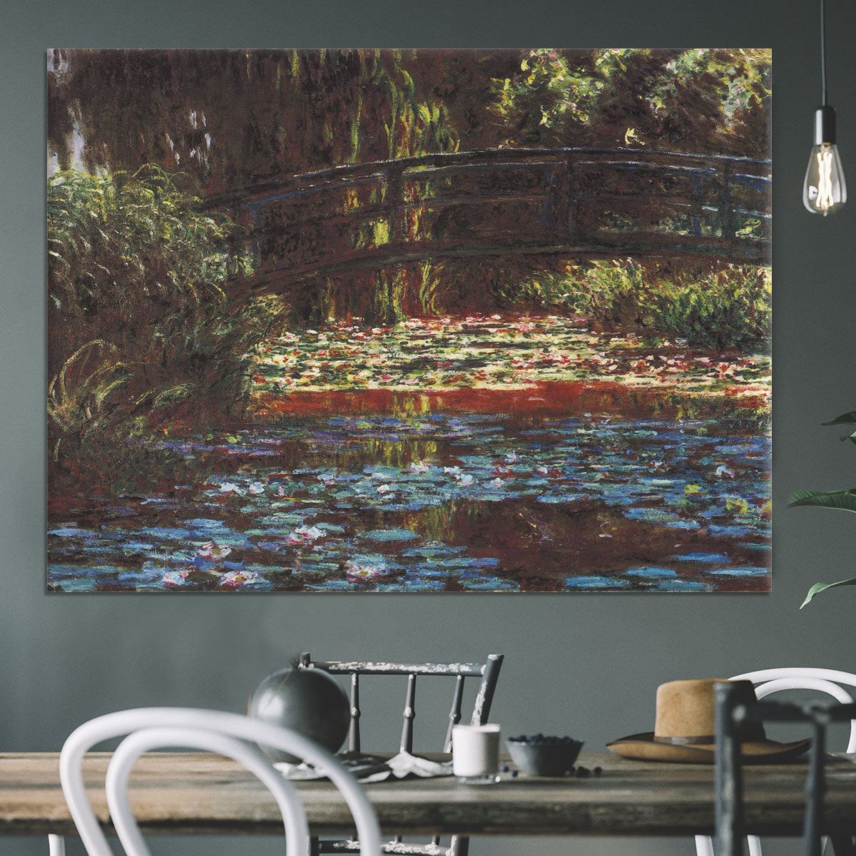 Water Lily Pond 1 by Monet Canvas Print or Poster - Canvas Art Rocks - 3