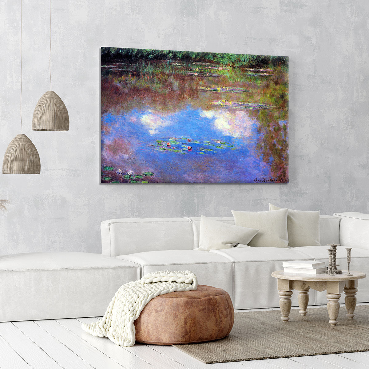 Water Lily Pond 4 by Monet Canvas Print or Poster - Canvas Art Rocks - 6