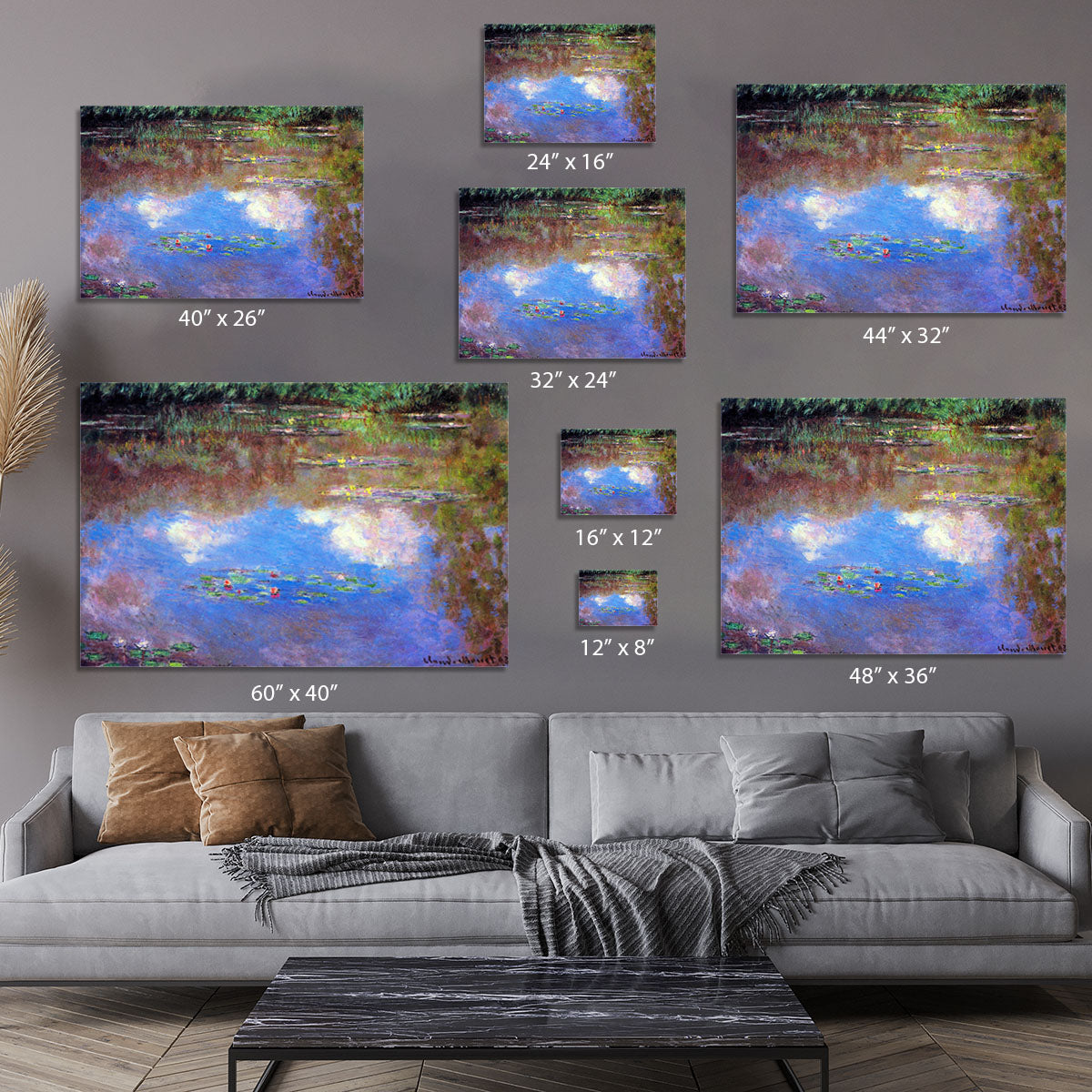 Water Lily Pond 4 by Monet Canvas Print or Poster - Canvas Art Rocks - 7