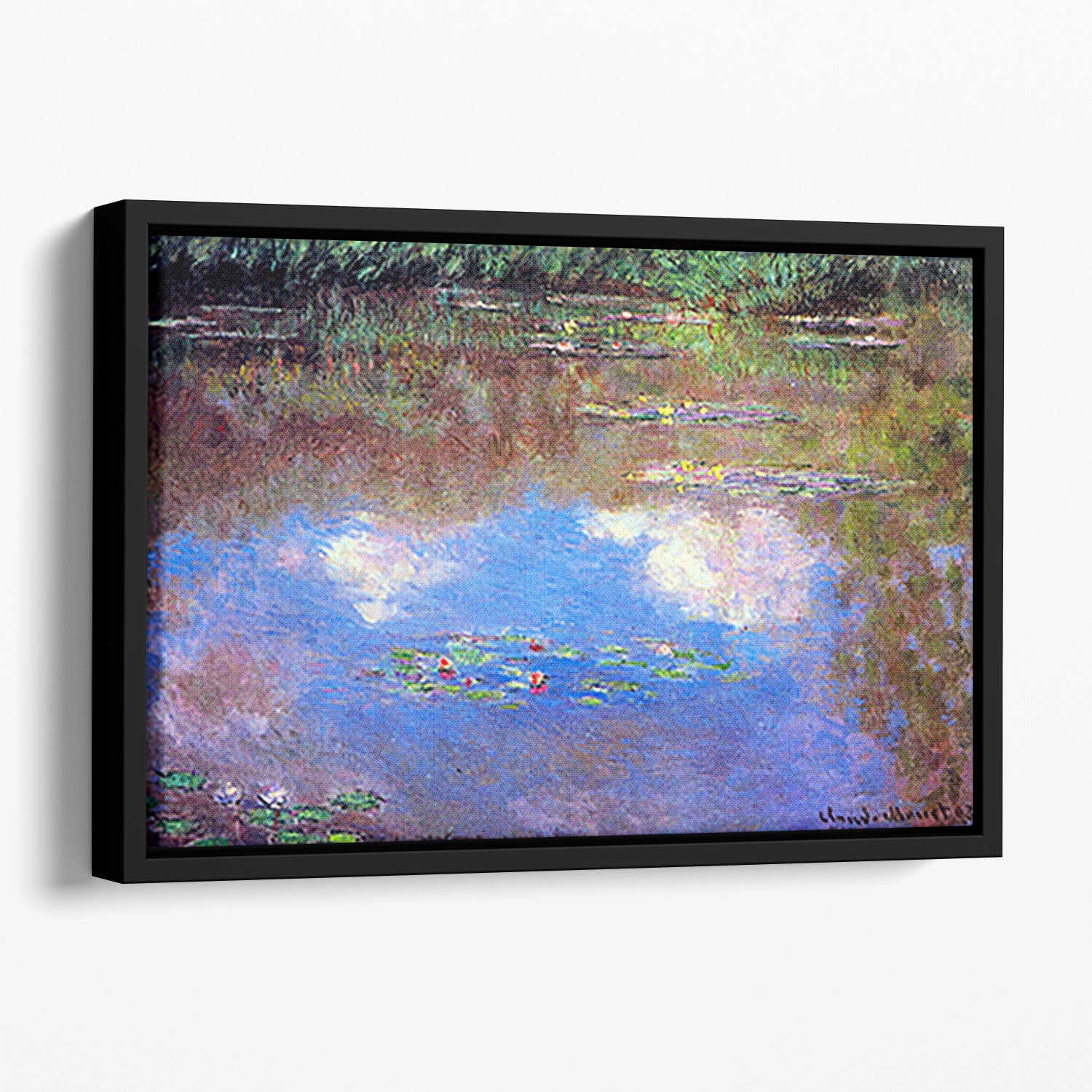 Water Lily Pond 4 by Monet Floating Framed Canvas