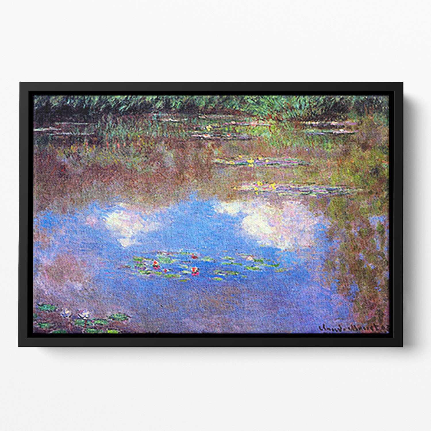 Water Lily Pond 4 by Monet Floating Framed Canvas